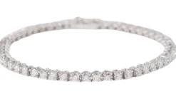 Bracelet rivière en or blanc et diamants