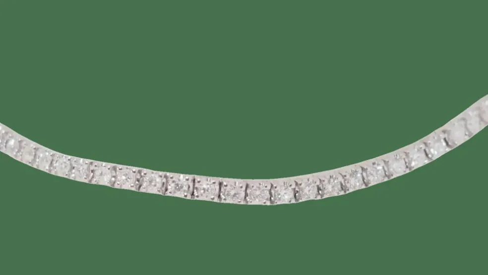 Bracelet rivière en or blanc et diamants 1ct
