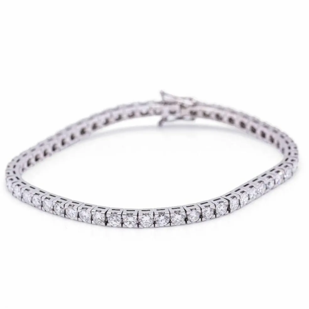 Bracelet Rivière en or blanc et diamants