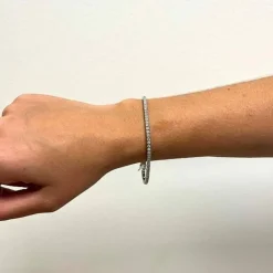Bracelet Rivière en or blanc et diamants