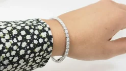 Bracelet rivière en or blanc et diamants