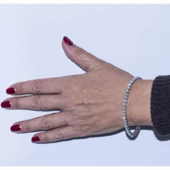 Bracelet Rivière en Or Blanc et Diamants