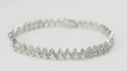 Bracelet rivière en or blanc et diamants
