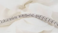 Bracelet rivière en or blanc et diamants