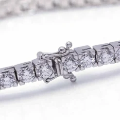 Bracelet Rivière en Or Blanc et Diamants