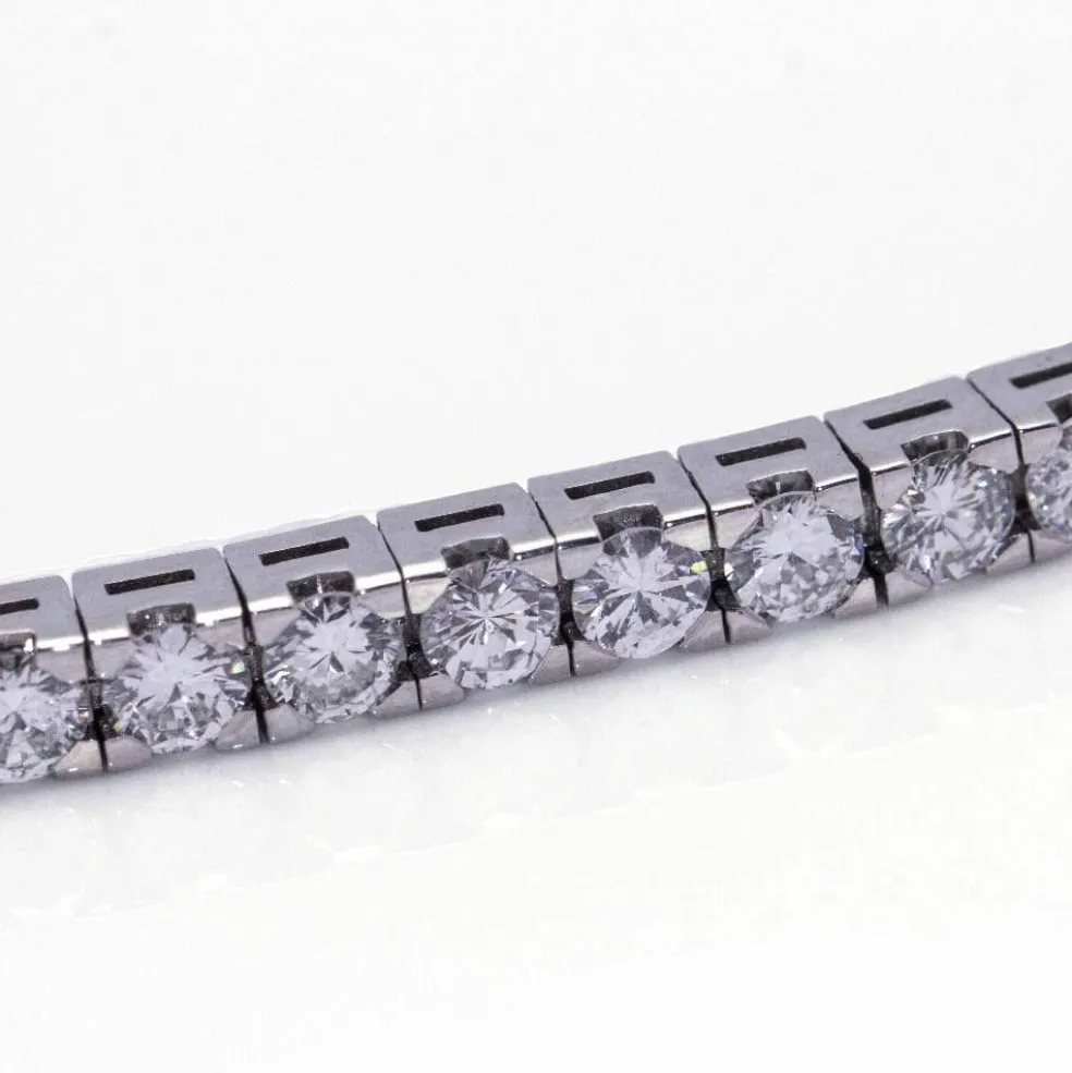 Bracelet Rivière en or blanc et diamants