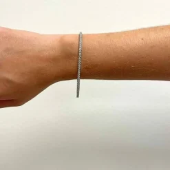 Bracelet Rivière en or blanc et diamants
