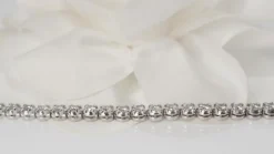 Bracelet rivière en or blanc et diamants sertis clos