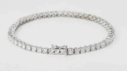 Bracelet rivière en or blanc et diamants