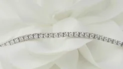 Bracelet rivière en or blanc et diamants 1ct