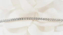 Bracelet rivière en or blanc et diamants