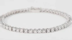 Bracelet rivière en or blanc et diamants