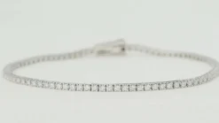 Bracelet rivière en or blanc et diamants 1ct