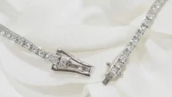 Bracelet rivière en or blanc et diamants 1ct