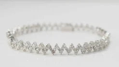 Bracelet rivière en or blanc et diamants