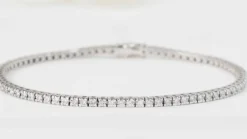 Bracelet rivière en or blanc et diamants