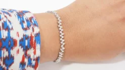 Bracelet rivière en or blanc et diamants