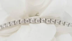 Bracelet rivière en or blanc et diamants