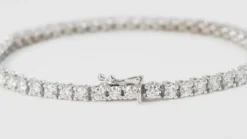 Bracelet rivière en or blanc et diamants