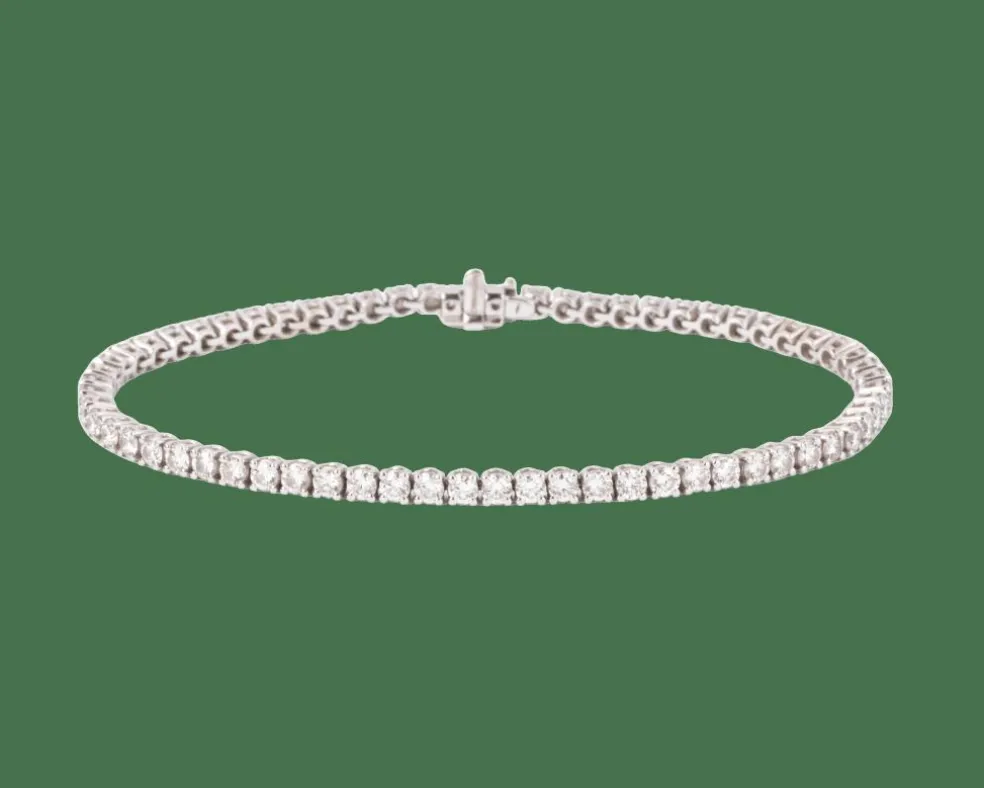 Bracelet Rivière en Or gris orné de diamant