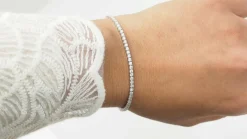 Bracelet rivière en or gris et diamants 2,04cts