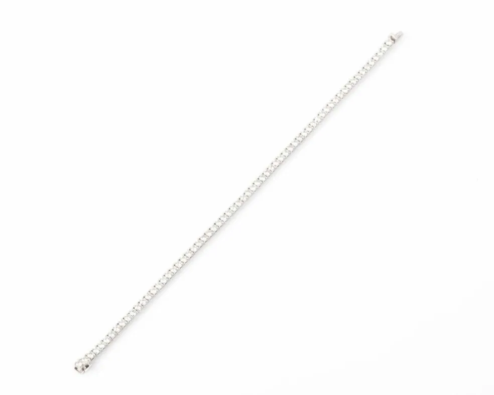Bracelet Rivière en Or gris orné de diamant