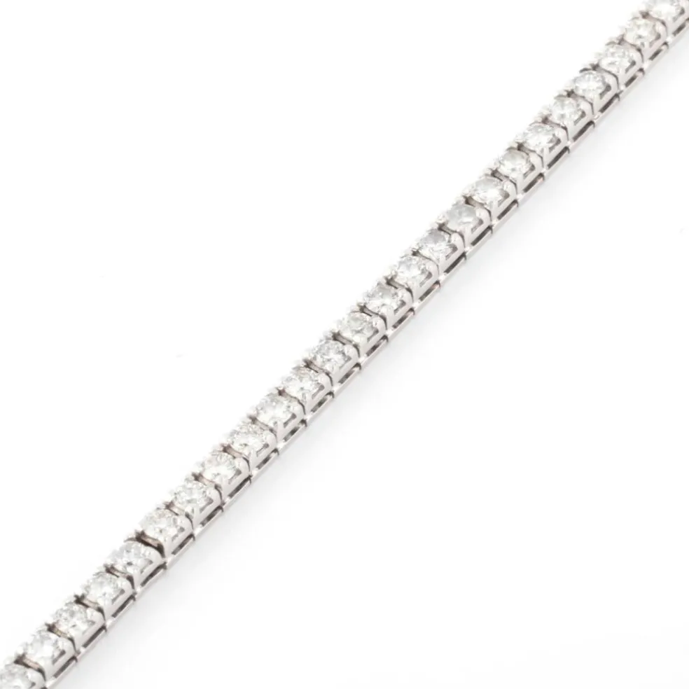 Bracelet Rivière en Or gris orné de diamant