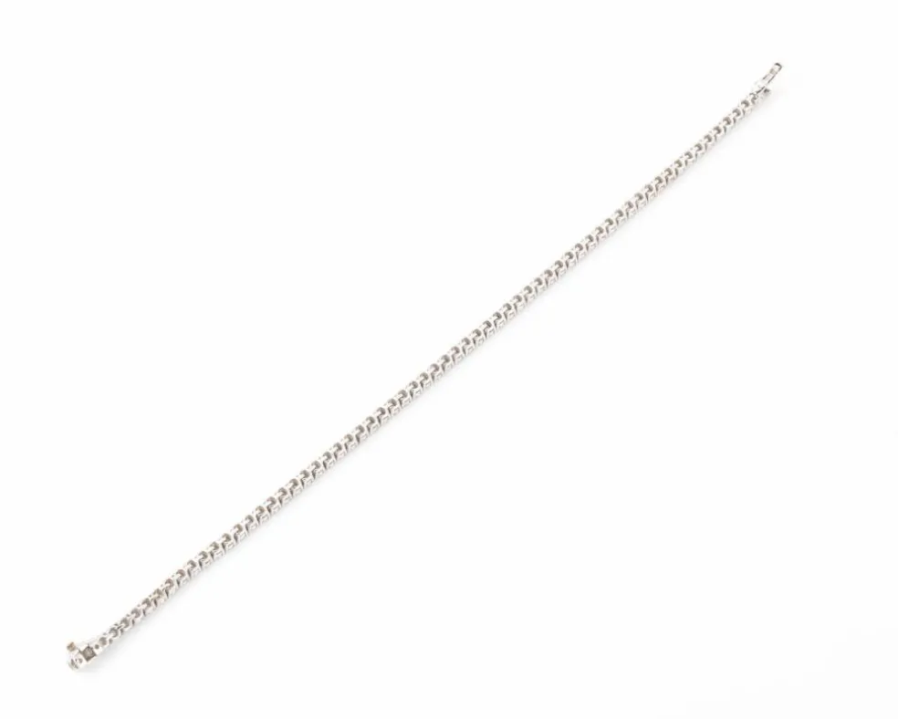Bracelet Rivière en Or gris orné de diamant