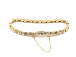 Bracelet rivière en or jaune et diamants