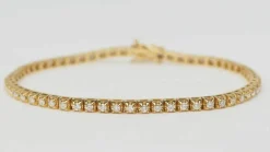 Bracelet rivière en or jaune et diamants 1,50ct