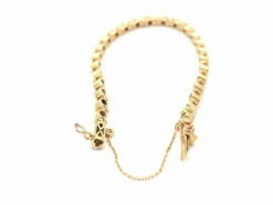 Bracelet rivière en or jaune et diamants