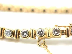 Bracelet rivière en or jaune et diamants