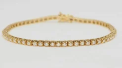 Bracelet rivière en or jaune et diamants 1,50ct