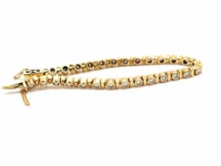 Bracelet rivière en or jaune et diamants