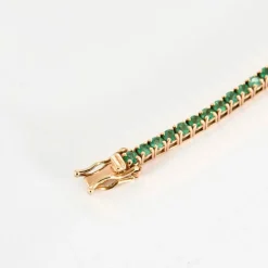 Bracelet rivière émeraudes