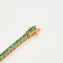 Bracelet rivière émeraudes