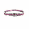 Bracelet Rivière Or Blanc 18k & Rubis