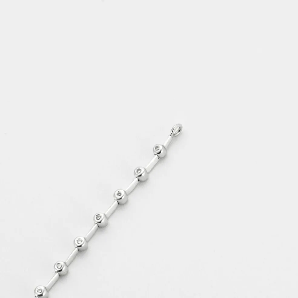 Bracelet rivière or blanc diamants