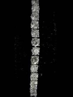 Bracelet rivière or blanc diamants 5,40 carats