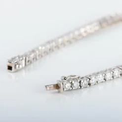 Bracelet Rivière Or Blanc Diamants 4cts