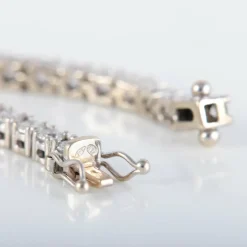 Bracelet Rivière Or Blanc Diamants 4cts