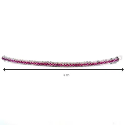 Bracelet Rivière Or Blanc 18k & Rubis