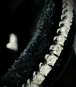 Bracelet rivière or blanc diamants 5,40 carats