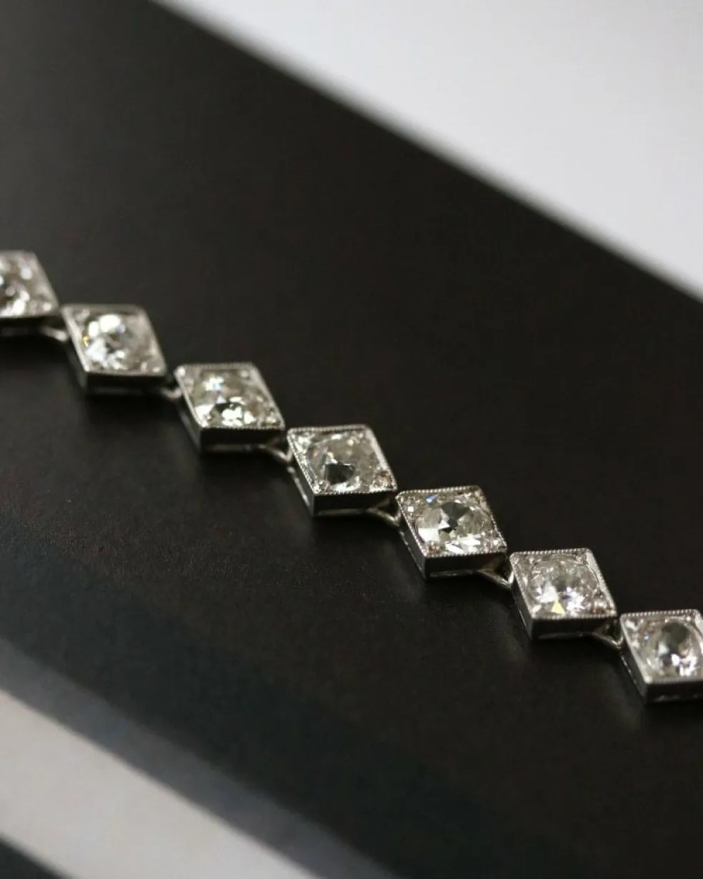 Bracelet Rivière Or blanc et diamants