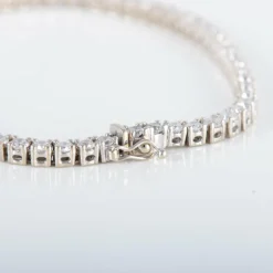 Bracelet Rivière Or Blanc Diamants 4cts