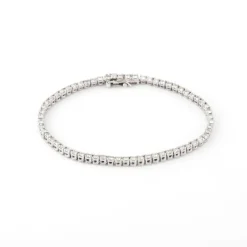 Bracelet rivière or gris en diamants