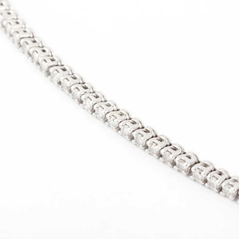 Bracelet rivière or gris en diamants