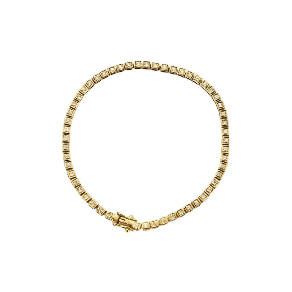 Bracelet Rivière Or Jaune & Diamants