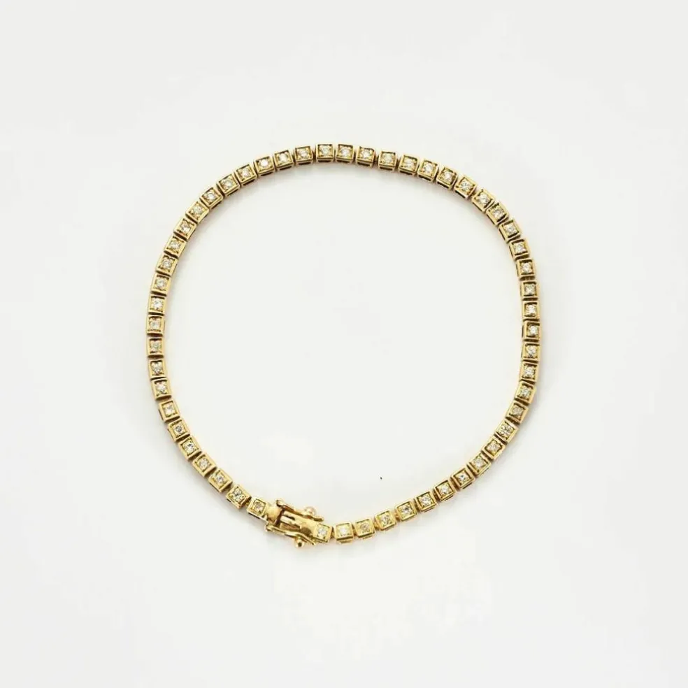 Bracelet Rivière Or Jaune & Diamants