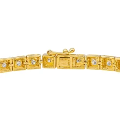 Bracelet Rivière Or jaune, Or blanc Diamant